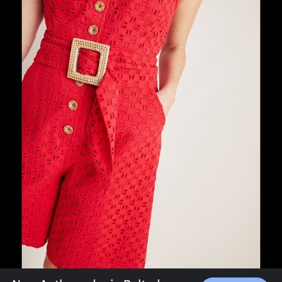 Anthropologie Red Sleeveless Sweetheart Sundress - Picture 2 of 10